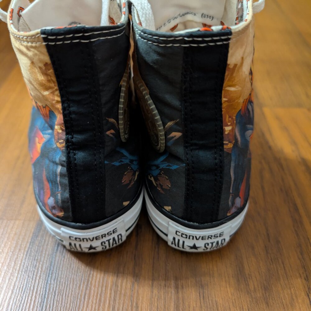 CONVERSE ALL STAR Superman DC Comics High Top Sneakers W 8 / M 6 Canvas Shoes - Picture 4 of 8